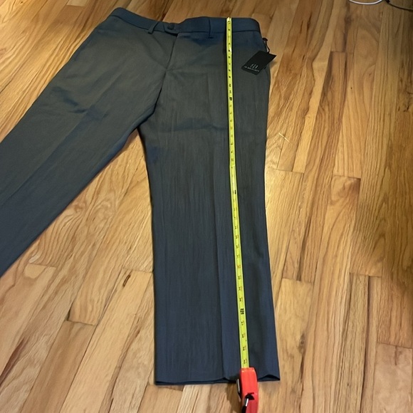 NWT - JB Britches Wool Blend Dress Pants Mens Grey Straight Slacks - Picture 12 of 16